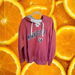 Artisans Minnesota 58 Hooded Sweatshirt With‎ Laced Ties Size XL
